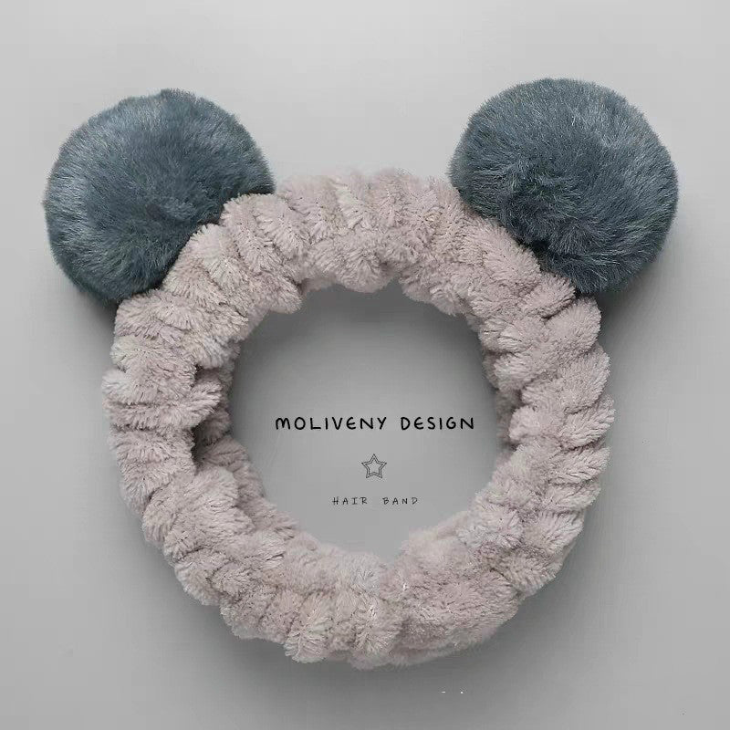 Cute Panda Ear Soft Carol Fleece Women Headband Cute Panda Ear Soft Carol Fleece Women Headband